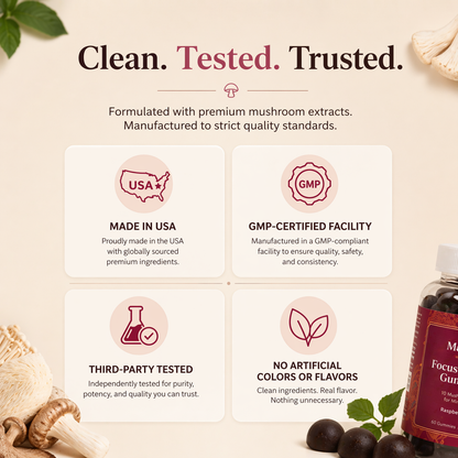 Mushhy™ Mushroom Gummies – Focus, Energy & Calm Mushhy